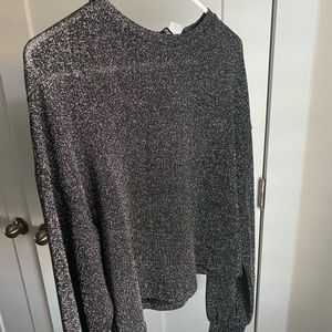 Shimmery black long sleeve